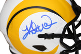 Kurt Warner Autographed/Signed St Louis Rams Lunar Mini Helmet Beckett 36327