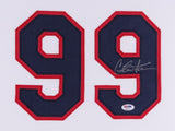 Charlie Sheen Signed Major League "Wild Thing"35"x43" Custom Framed Jersey (PSA)
