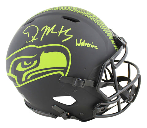 Seahawks DK Metcalf "Wolverine" Signed Eclipse F/S Speed Proline Helmet BAS