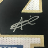 FRAMED Autographed/Signed ALVIN KAMARA 33x42 White Football Jersey Beckett COA