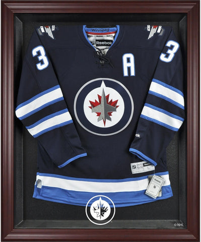 Winnipeg Jets Mahogany Framed Logo Jersey Display Case Authentic