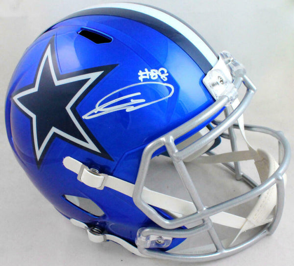 CeeDee Lamb Autographed Dallas Cowboys F/S Flash Speed Helmet-Fanatics *White