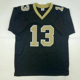 Autographed/Signed MICHAEL THOMAS New Orleans Black Football Jersey Beckett COA