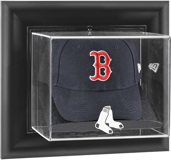 Boston Red Sox (2009-Present) Black Framed Wall-Mounted Logo Cap Display Case