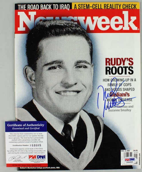 Rudy Giuliani Authentic Signed 2007 Newsweek Magazine PSA/DNA #I64608