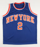 Larry Johnson Signed New York Knicks Jersey (Steiner) #1 Overall Pk 1991 Draft