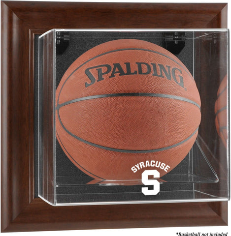 Syracuse Orange Brown Framed Wall-Mountable Basketball Display Case - Fanatics