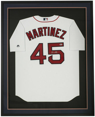 Pedro Martinez Signed Framed Boston Red Sox Majestic Jersey BAS