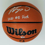 JALEN SUGGS Autographed Orlando Magic "2021 #5 Pick" Wilson Basketball FANATICS