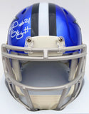 Ezekiel Elliott Autographed Cowboys Flash Blue Speed Mini Helmet Beckett WT81551