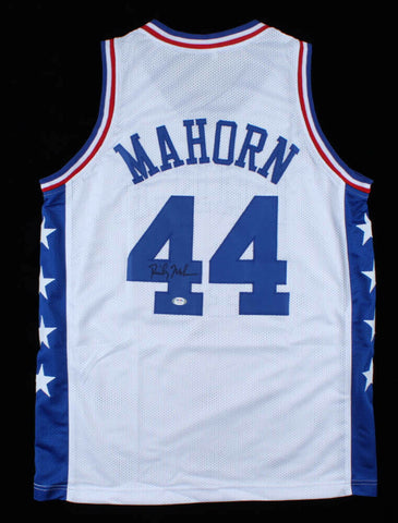 Rick Mahorn Signed Philadelphia 76ers Jersey (PSA COA) NBA Champion (1989)
