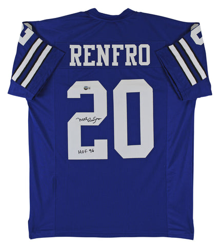 Mel Renfro "HOF 96" Authentic Signed Blue Pro Style Jersey BAS Witnessed