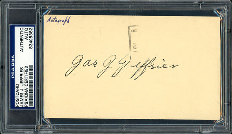 James J. Jeffries Autographed Signed Postcard PSA/DNA #83408382