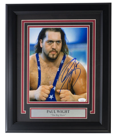 The Big Show Paul Wight Signed Framed 8x10 WWE Photo JSA WIT892585