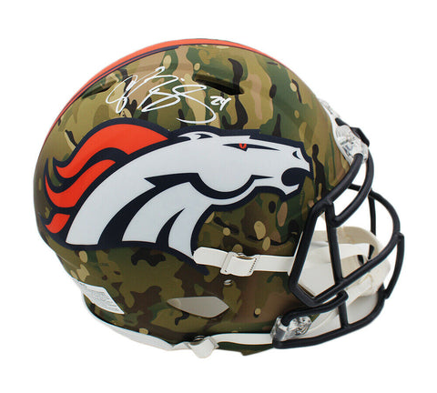 Champ Bailey Signed Denver Broncos Speed Authentic Camo NFL Helmet