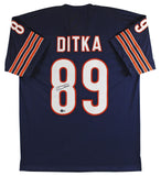 Mike Ditka Authentic Signed Navy Blue Pro Style Jersey Autographed BAS