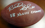RICHARD SHERMAN AUTOGRAPHED SIGNED NFL LEATHER FOOTBALL SEAHAWKS CHAMPS 72435