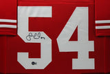 FRED WARNER (49ers red TOWER) Signed Autographed Framed Jersey Beckett