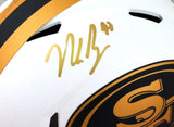 Nick Bosa Autographed SF 49ers Authentic Lunar Speed F/S Helmet- Beckett W *Gold