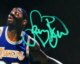Larry Bird/Magic Johnson Autographed 8x10 FP Boxing Out Photo-Beckett W Hologram