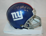 David Wilson Ahmad Bradshaw Autographed New York Giants Mini Helmet- JSA W Auth
