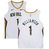 ZION WILLIAMSON Autographed New Orleans Pelicans Nike White Jersey FANATICS