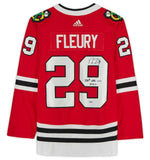 MARC-ANDRE FLEURY Autographed 500th NHL Win Blackhawks Authentic Jersey FANATICS