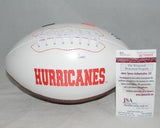 RUSSELL MARYLAND AUTOGRAPHED SIGNED MIAMI HURRICANES WHITE LOGO FOOTBALL JSA