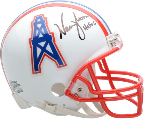 Warren Moon Houston Oilers Signed Riddell Mini Helmet w/HOF 2006 Insc