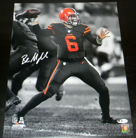BAKER MAYFIELD AUTOGRAPHED SIGNED CLEVELAND BROWNS 16x20 PHOTO BECKETT