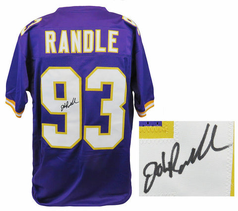 John Randle (VIKINGS) Signed Purple Throwback Custom Football Jersey - (SS COA)