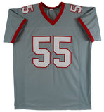 Derrick Brooks Authentic Signed Grey Pro Style Jersey Autographed BAS Witnessed