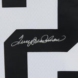 Framed Terry Bradshaw Steelers Signed White Mitchell & Ness Replica Jersey