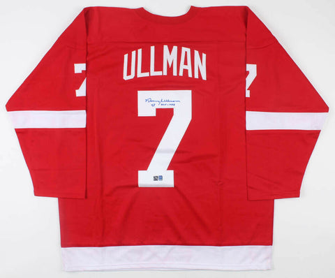 Norm Ullman Signed Detroit Red Wings Jersey Inscribed "HOF 1982" (DA COA)