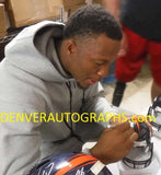 Bennie Fowler Autographed Denver Broncos Mini Helmet SB 50 Champs JSA 18751