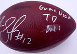 Josh Gordon Autographed Game Used Touchdown TD Ball 12-15-13 Beckett BB46420