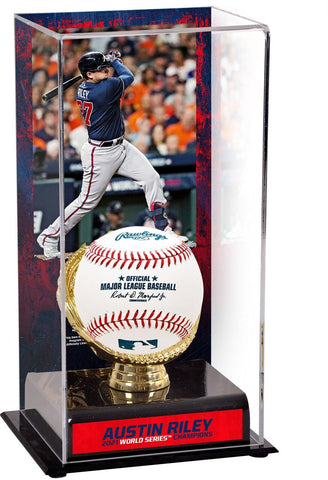 Austin Riley Braves 2021 MLB WS Champions Sublimated Display Case with Image