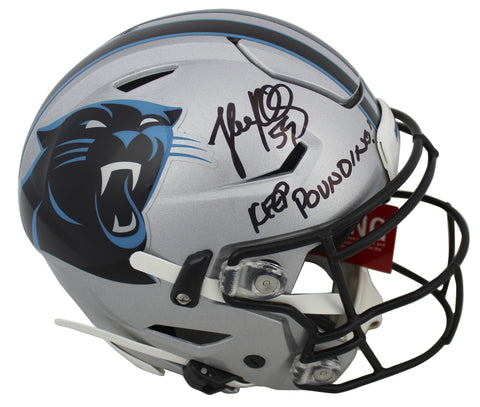 Panthers Luke Kuechly "Keep Pounding" Signed Speed Flex Full Size Helmet BAS