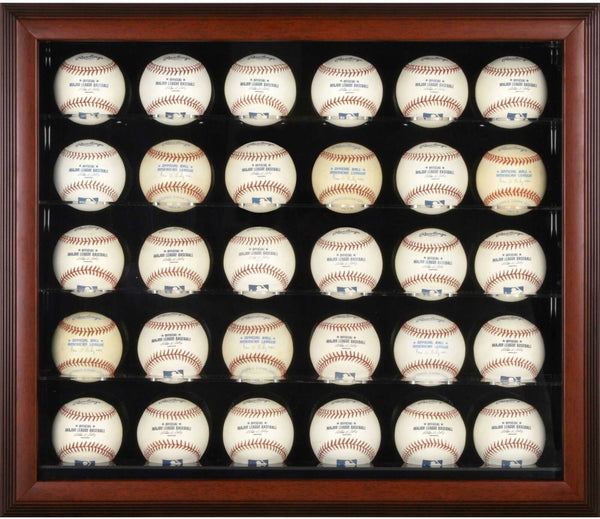 Mahogany Framed 30-Ball Display Case - Fanatics