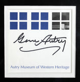 Gene Autry Authentic Signed & Framed 4.5x4.5 Postcard BAS #A03631