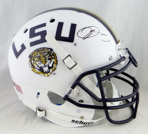 Odell Beckham Autographed LSU Tigers F/S White Authentic Schutt Helmet- JSA W
