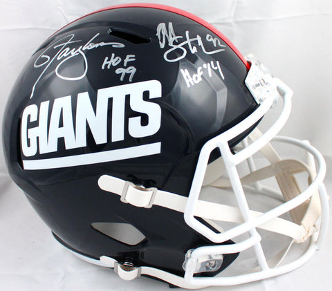 M. Strahan L. Taylor Signed Giants F/S 81-99 Speed Helmet w/HOF-BAW Hologram