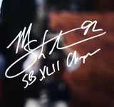 Michael Strahan Signed Giants 16x20 Flex Photo w/SB Champs-Beckett W Hologram