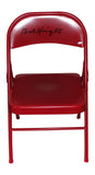 Bobby Knight Autographed/Signed Indiana Hoosiers Red Folding Chair JSA 31627