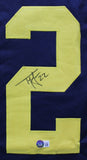TY Law Signed Michigan Wolverines Jersey (Beckett) Patriots 1st Round Pk 1995