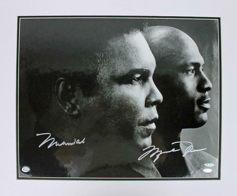 Muhammad Ali & Michael Jordan Signed 16X20 Photo Matted 43/50 Steiner & UDA