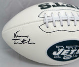 Vinny Testaverde Autographed New York Jets Logo Football- JSA W Authenticated