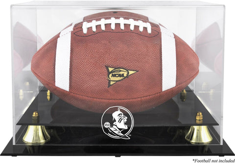 FSU Seminoles Logo Golden Classic Football Display Case w/Mirror Back