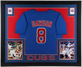 Andre Dawson Signed Chicago Cubs 35x43 Custom Framed Jersey (JSA Holo) The Hawk
