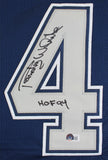 Randy White "HOF 94" Signed Navy Blue Pro Style Jersey w/ Grey #'s BAS Witnessed